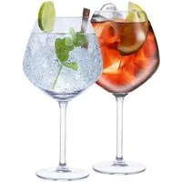 Alpina Cocktailglas alpina Gin Tonic Gläser Set 4 Stück – Große Gin Gläser 730ml, Glas