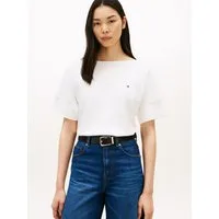 Tommy Hilfiger Kurzarmshirt MDRN CODY SS SLV C-NK TEE mit dezenter Logo-Stickerei, Relaxed Fit