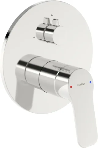 Hansa Einhandmischer FM-Set f. zwei Abgänge HANSABASIC, 8055 Rosette rund verchromt, 80559023 80559023