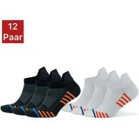 NERS Sportsocken 6 Paar aus Bambus für Damen & Herren gegen Schweißfüße mit Komfortbund (12-Paar, 12 Paar) ohne drückende Naht, Atmungsaktiv, Bequem