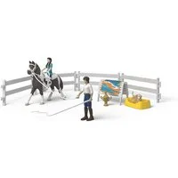 Schleich® Spielwelt HORSE CLUB, Kim's Voltigier Set (42799), (19-tlg)
