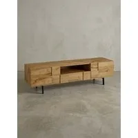 KADIMA DESIGN Lowboard Eiche Fernsehtisch mit Kachelmuster, TV, Spielekonsole & DVDs