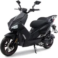 Burnout Motorroller BAD s Mattschwarz, 50 ccm, 45 km/h, Euro 5, Keyless-Go, Alarmanlage, LED-Beleuchtung