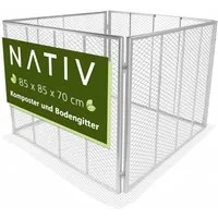 NATIV Komposter Komposter, Metallkomposter, Drahtkomposter, BxTxH: 80x80x70 cm, 448 l, Stecksystem, In zwei verschiedenen Größen erhältlich
