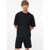 s.Oliver Kurzarmshirt T-Shirt Baumwoll-T-Shirt mit Rippstruktur im Modern Fit