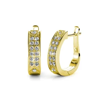 Creolen „Meg“ – Gold und Kristall