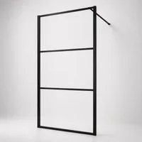 welltime Walk-in-Dusche Walk In Black Blocks Clear, Sicherheitsglas