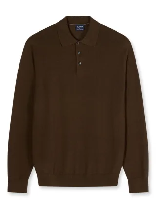 OLYMP - Strick-Poloshirt braun - Gr. - XL