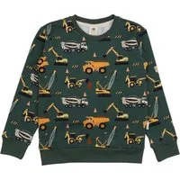 Walkiddy Sweatshirt Walkiddy mit Baggermotiv aus Bio Baumwolle Bio Baumwolle,GOTS,Kinderbekleidung,nachhaltige Klamotten,Sweatshirt