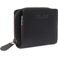 Benthill Geldbörse Klein Echt Leder RFID Damen & Herren Geldbeutel Slim-Wallet Portmonee, RFID-Schutz Kartenfächer Münzfach Reißverschlussfach