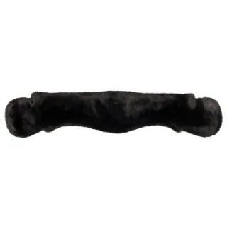 Equinate Mondgurt anatomisch mit synthetischem Lammfell schwarz 60 cm
