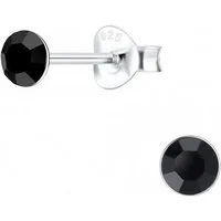 ALEXANDER YORK Paar Ohrstecker KRISTALL 4 mm schwarz, 2-tlg. (Ohrstecker)