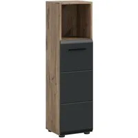 welltime Midischrank FLORENZ, Höhe 110 cm, 1 Tür, 2 Fachböden, 1 offenes Fach (1-St., TOPSELLER) Türanschlag wechselbar, hochwertige MDF Front, Badschrank, Bad