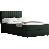 Homesy Boxspringbett EVEREST – Komfortables Einzelbett im modernen Trenddesign (Bett inkl. einem Bettkasten und Topper), Große Auswahl an Polsterfarben