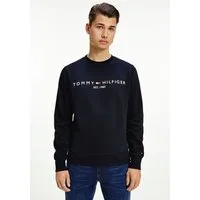 Tommy Hilfiger Sweatshirt TOMMY LOGO unifarben, casual, regular fit, Baumwollmix, Rundhals