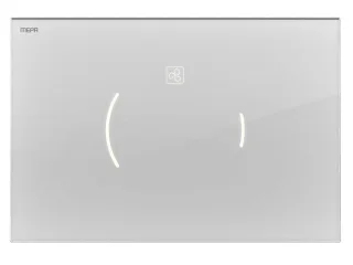 MEPA Zero Lumo A31 Betätigungsplatte 2-Mengen Glas weiß FB, 421870 421870