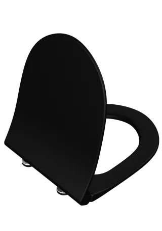 VitrA Sento WC-Sitz Slim mit Absenkautomatik Duroplast Schwarz Matt,120-483R009 120-483R009