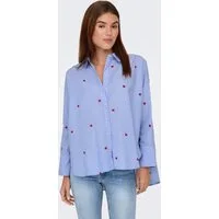ONLY Hemdbluse ONLNEW LINA GRACE LS STRIPE EMB SHIRT