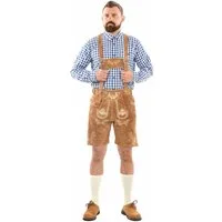Alessandro Salvarini Trachtenlederhose ASFerdl Lederhose in Trachtenstil in kurzer Schnittform aus Echtleder