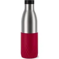 Emsa Trinkflasche Bludrop Sleeve, Edelstahl/Silikon, Quick-Press, 12h warm/24h kühl