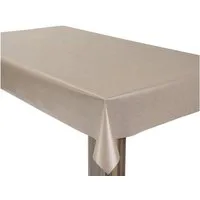 laro Tischdecke Wachstuchtischdecke Uni Cremebeige PVC Eckig