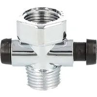 tecuro Duscharmatur Duschstopp - Wasserstop für Handbrause Duschbrause - verchromt