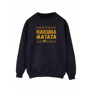 Disney - "The Lion King Hakuna Matata" Sweatshirt für Damen (Schwarz)