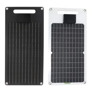 20W Monocrystalline Solar Panel Dual Output 12V 24V Voltage Stabilization IP68 Waterproof USB TYPE C DC Ports for Outdoo