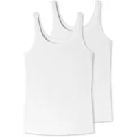 uncover by SCHIESSER Trägertop Uncover Cotton (2er Pack) tiefer Rundhalsausschnitt, breite Träger, elastisch, weich