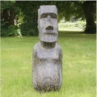 Oriental Galerie Dekofigur Osterinsel Moai Gartenfigur GRC 100 cm (1 St)