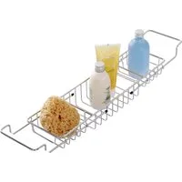 WENKO Badewannenablage Teleskop-Brücke, ausziehbar von 58 bis 92 cm