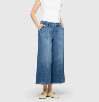 MAC - MAC JEANS - JUNA, Fluid comfort denim blau - Gr. - 32