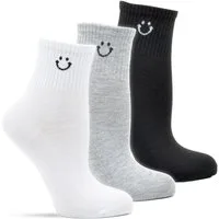 Socked Kurzsocken Quartersocken Herren, Damen (10-Paar) Schwarz / Weiß / Grau, verschiedene Muster