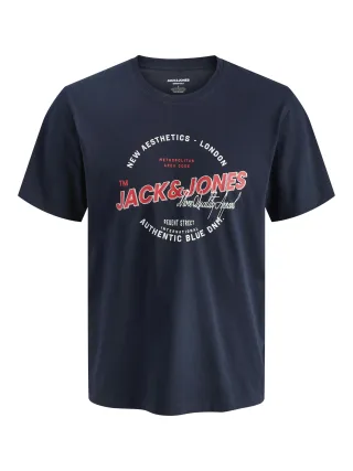 JACK&JONES - JJELOGO TEE SS O-NECK 2 COL SS26 SN Sky Captain - Gr. - S