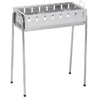 GLÜHZONE Holzkohlegrill SG 300, Schaschlikgrill, Holzkohle, Edelstahl inkl. 8 Grillspieße