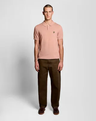 Kurzarm-Polo in Koralle