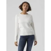 Vero Moda Rundhalspullover VMDOFFY LS O-NECK BLOUSE GA NOOS Materialmix, regular fit
