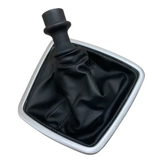 Schaltmanschette Manschette + Rahmen Silber für Schaltknauf für Renault Laguna III ab 2007-2015