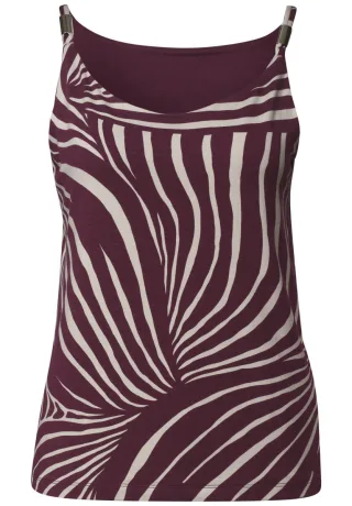 Street One - Top mit Animalprint rot - Gr. - 36