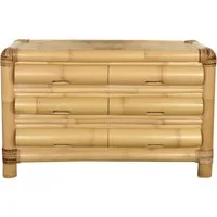 Bambus-Lounge Kommode Burma Sideboard B120 cm Kommode f. Schlafzimmer Wohnzimmer Schrank