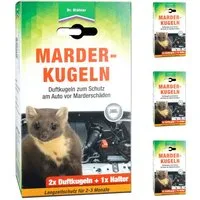 Dr. Stähler Marderabwehr-Stäbchen Marder-Duftkugeln - Effektiver Schutz vor Marderschäden am Auto, 8-St., Langanhaltender Abwehrgeruch - Mit Halterung - Wirksam bis zu 6 Wochen