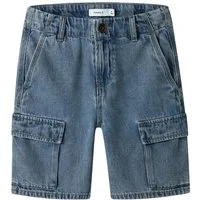 Name It Jeansshorts NKMRYAN L DNM CARGO SHORTS 8250-OZ Baumwolle, verstellbarer Bund, Used Look