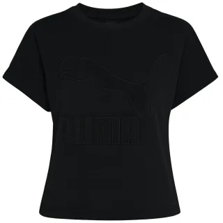 Puma Downtown Strukturiertes Damen T-Shirt Schwarz