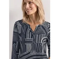 STREET ONE 3/4-Arm-Shirt Elastiksaum mit Knotendetail