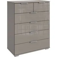 Wimex Schubkastenkommode 6 Schubladen, SAHARAGRAU - 82x102x42cm (BxHxT)