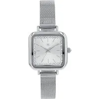 TOM TAILOR Quarzuhr 2100725, Armbanduhr, Damenuhr, Edelstahlarmband, analog, Kristallsteine