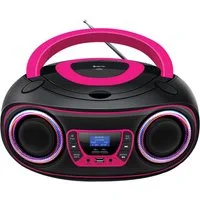 Denver TDB-212P CD-Player (Bluetooth, DAB+/FM Radio, MP3 via USB,& AUX, Musik Streaming über Bluetooth, CD-Player, Bluetooth, 2 x 18W Output, Batterie- oder Netzbetrieb möglich)