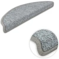 Metzker® Stufenmatte Stufenmatten Rambo Kleinformat 55x15x3,5cm Halbrund, halbrund, Höhe: 5 mm, 15 Stück im Set - Grau