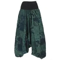 Guru-Shop Relaxhose Sommerliche Aladinhose Patchwork Pluderhose,.. Ethno Style, alternative Bekleidung