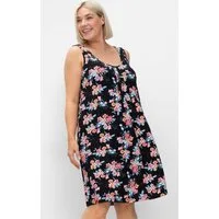 Sheego Strandkleid Strandkleid Ärmellos